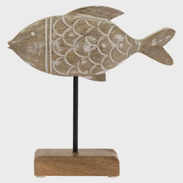 Wooden Fish on Stand